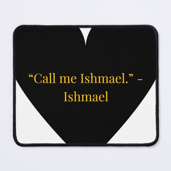 Item preview, Ishmael Quote – Moby-Dick Gold Text Black Heart designed and sold by TheIconSmith.