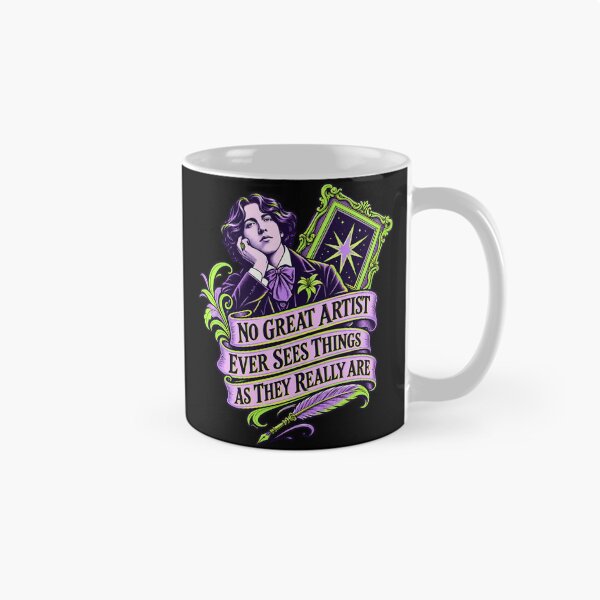 Item preview, Oscar Wilde No Great Artist Neon Quote designed and sold by Fenay Designs.