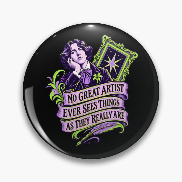 Item preview, Oscar Wilde No Great Artist Neon Quote designed and sold by Fenay Designs.