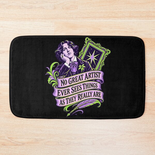 Item preview, Oscar Wilde No Great Artist Neon Quote designed and sold by Fenay Designs.