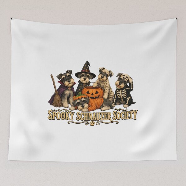 Item preview, Spooky Schnauzer Society Halloween Dog Costumes Art designed and sold by Dmo3HarkoArt.