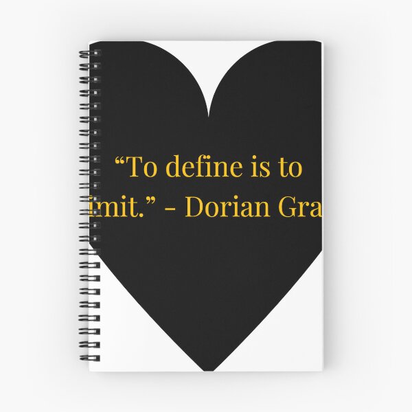 Item preview, Dorian Gray Quote – The Picture of Dorian Gray Gold Text Black Heart designed and sold by TheIconSmith.