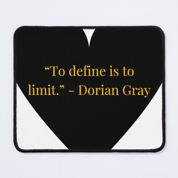 Item preview, Dorian Gray Quote – The Picture of Dorian Gray Gold Text Black Heart designed and sold by TheIconSmith.