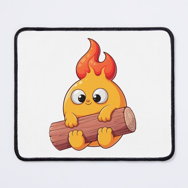 Item preview, Adorable Kawaii Flame Spirit – Cozy Magical Fantasy Character Illustration designed and sold by Ikochane.