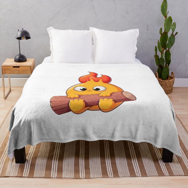 Item preview, Adorable Kawaii Flame Spirit – Cozy Magical Fantasy Character Illustration designed and sold by Ikochane.