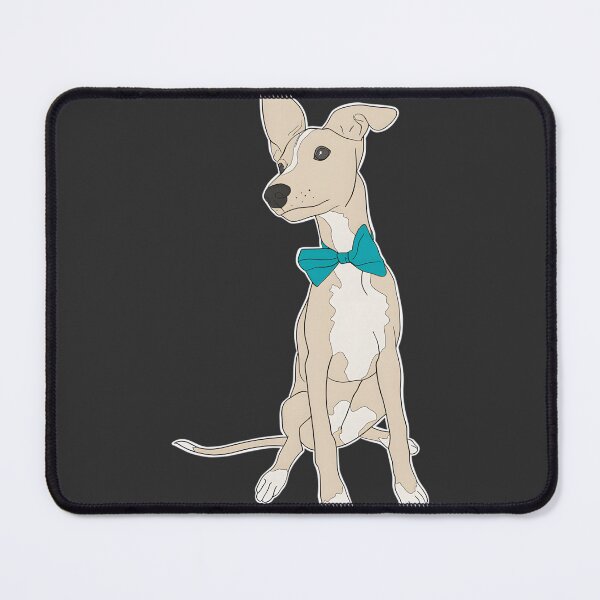 Item preview, Adorable Italian Greyhound Fawn with Bright Teal Bow Illustration designed and sold by IseeRobots.