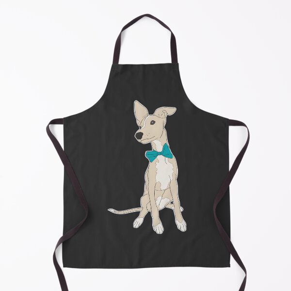 Item preview, Adorable Italian Greyhound Fawn with Bright Teal Bow Illustration designed and sold by IseeRobots.