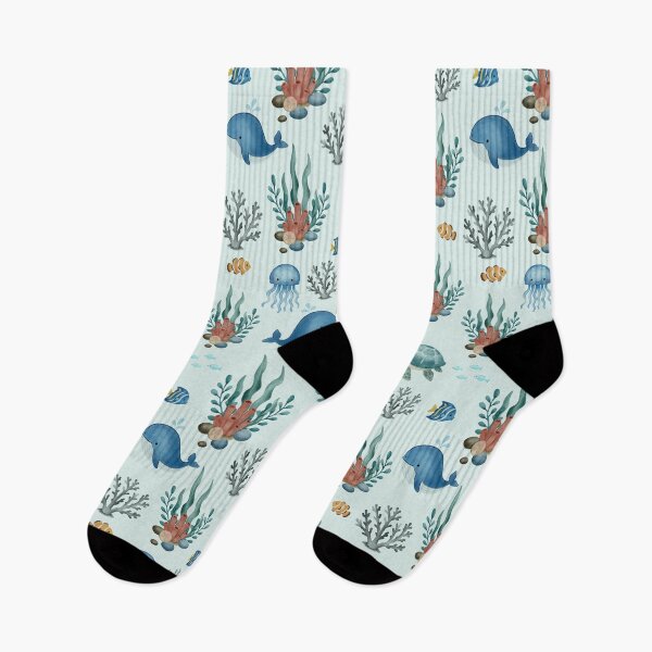 Item preview, Whimsical Ocean Friends Seamless Pattern designed and sold by SheHood.