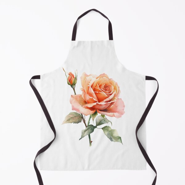 Item preview, Peach Rose Watercolor Illustration designed and sold by Nela-&-Lena.