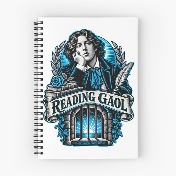 Item preview, Oscar Wilde Reading Gaol Blue Literary Crest designed and sold by Fenay Designs.