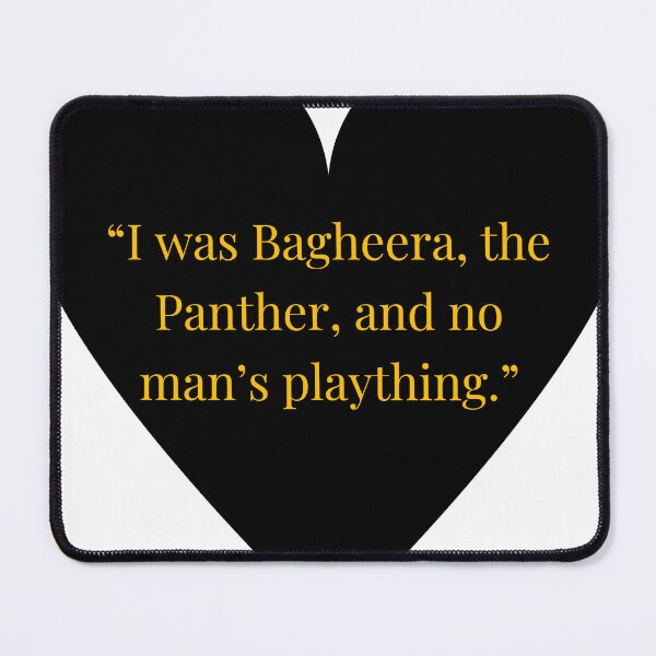 Item preview, Bagheera Quote – The Jungle Book Gold Text Black Heart designed and sold by TheIconSmith.