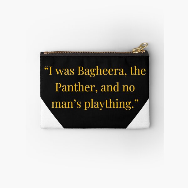 Item preview, Bagheera Quote – The Jungle Book Gold Text Black Heart designed and sold by TheIconSmith.