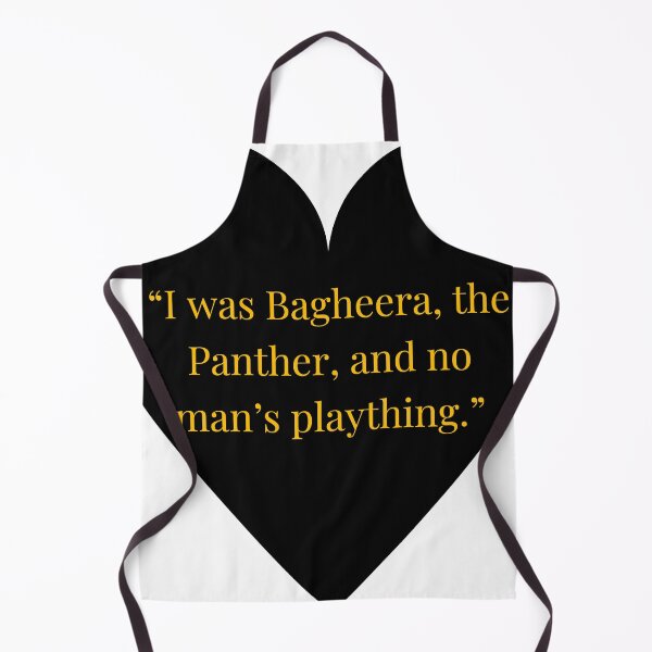 Item preview, Bagheera Quote – The Jungle Book Gold Text Black Heart designed and sold by TheIconSmith.