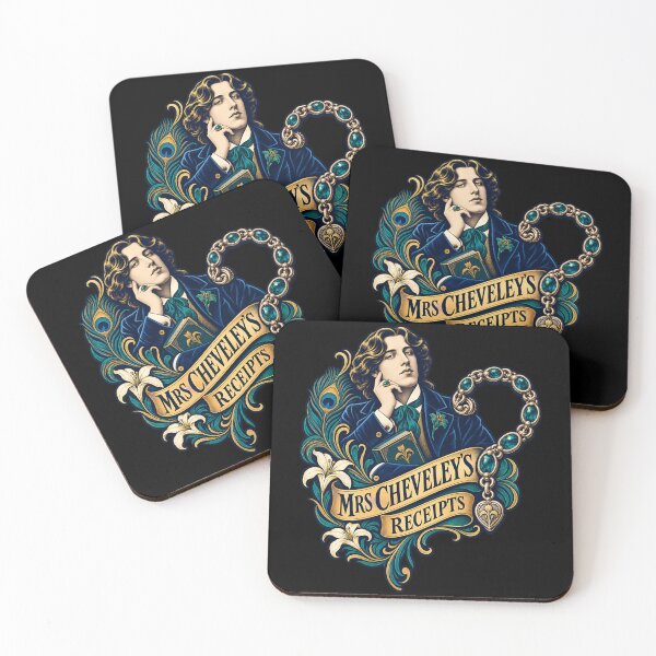 Item preview, Oscar Wilde Mrs Cheveley’s Receipts Teal Mystery designed and sold by Fenay Designs.