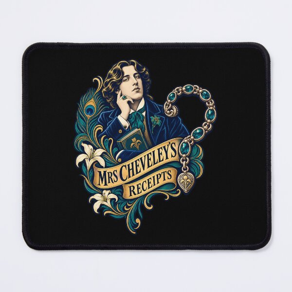 Item preview, Oscar Wilde Mrs Cheveley’s Receipts Teal Mystery designed and sold by Fenay Designs.