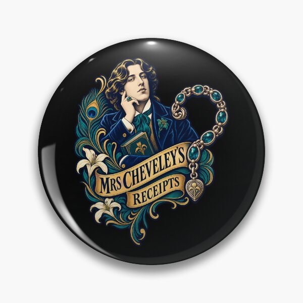 Item preview, Oscar Wilde Mrs Cheveley’s Receipts Teal Mystery designed and sold by Fenay Designs.