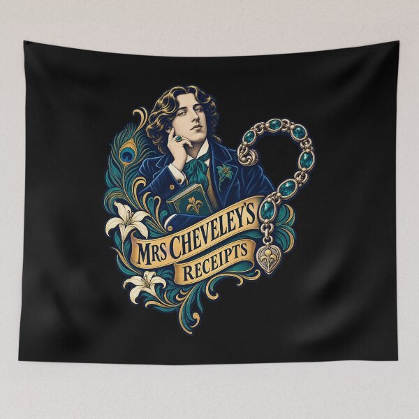 Item preview, Oscar Wilde Mrs Cheveley’s Receipts Teal Mystery designed and sold by Fenay Designs.
