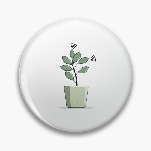 Item preview,  WiFi Plant – Cartoon Potted Plant with Signal Leaf Design designed and sold by Alphakenon.