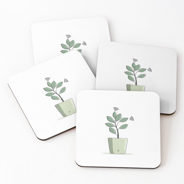 Item preview,  WiFi Plant – Cartoon Potted Plant with Signal Leaf Design designed and sold by Alphakenon.