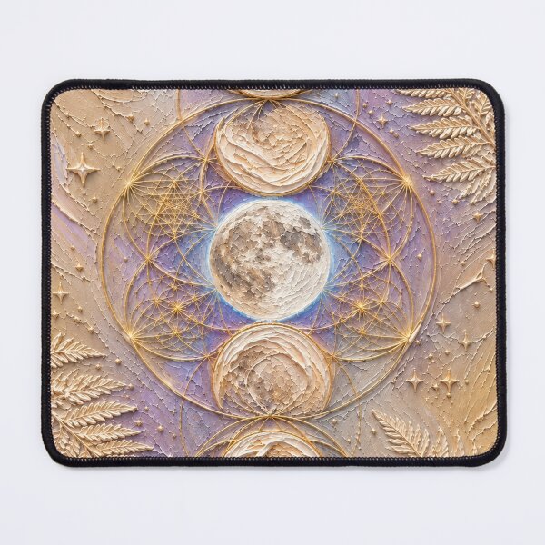 Item preview, Celestial Moon Phase Sacred Geometry, Mystical Botanical Witchy Design designed and sold by Lunar Arcana Studio.