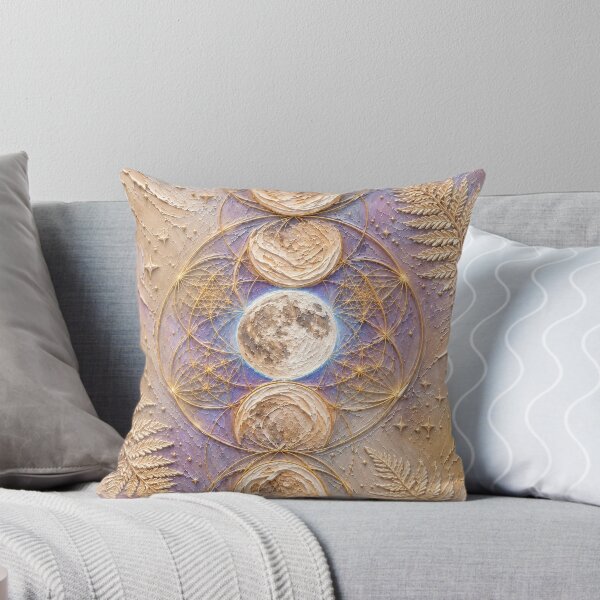 Item preview, Celestial Moon Phase Sacred Geometry, Mystical Botanical Witchy Design designed and sold by Lunar Arcana Studio.