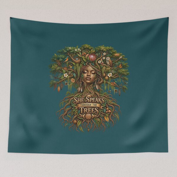 Item preview, She Speaks Through the Trees | Sacred Tree Spirit | Mother Nature Art designed and sold by 'VARI'.