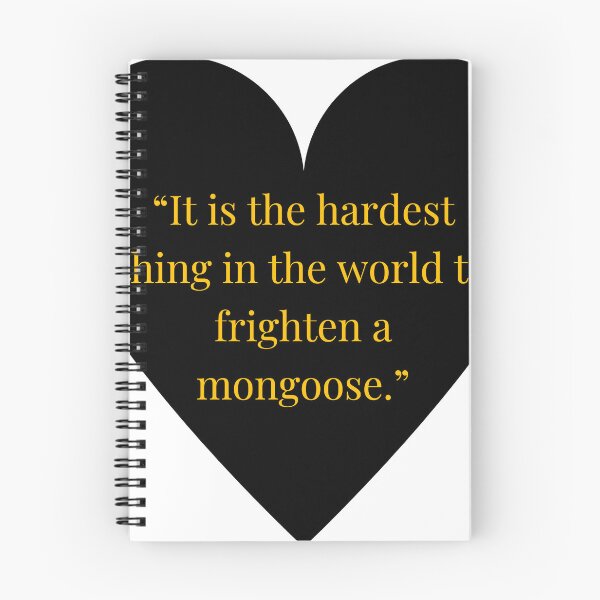 Item preview, Rikki-Tikki-Tavi Quote – The Jungle Book Gold Text Black Heart designed and sold by TheIconSmith.