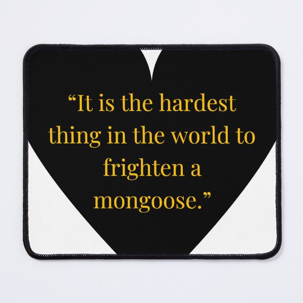 Item preview, Rikki-Tikki-Tavi Quote – The Jungle Book Gold Text Black Heart designed and sold by TheIconSmith.