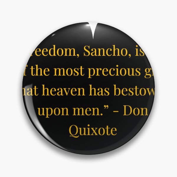 Item preview, Don Quixote Quote – Don Quixote Gold Text Black Heart designed and sold by TheIconSmith.