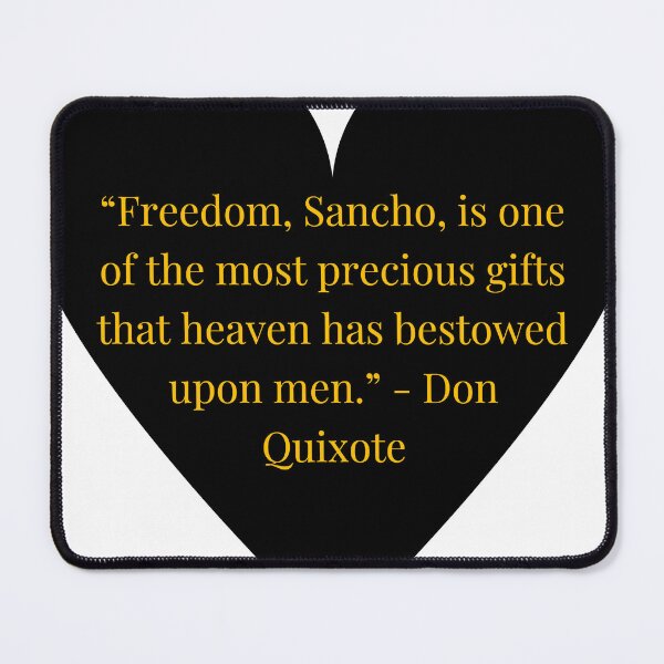 Item preview, Don Quixote Quote – Don Quixote Gold Text Black Heart designed and sold by TheIconSmith.