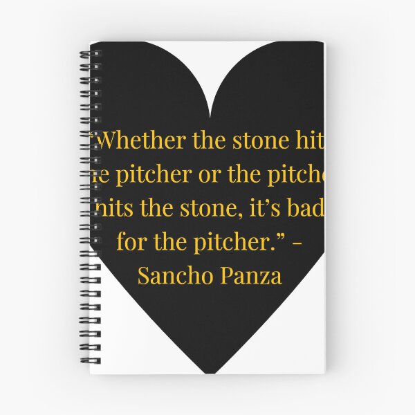 Item preview, Sancho Panza Quote – Don Quixote Gold Text Black Heart designed and sold by TheIconSmith.