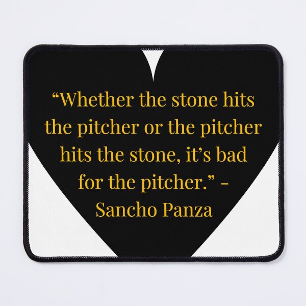 Item preview, Sancho Panza Quote – Don Quixote Gold Text Black Heart designed and sold by TheIconSmith.