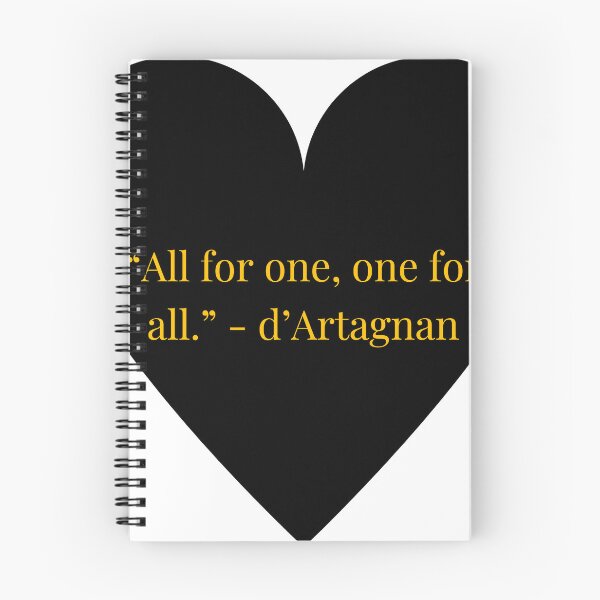 Item preview, d'Artagnan Quote – The Three Musketeers Gold Text Black Heart designed and sold by TheIconSmith.