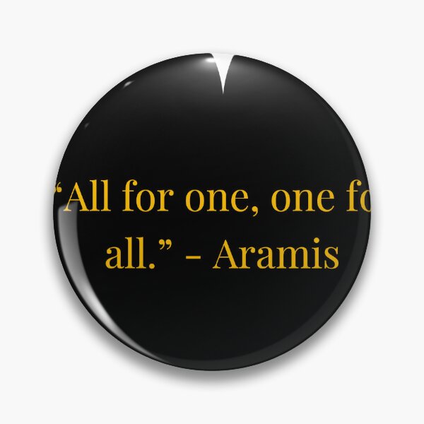 Item preview, Aramis Quote – The Three Musketeers Gold Text Black Heart designed and sold by TheIconSmith.