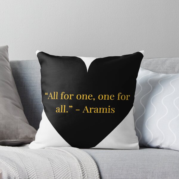 Item preview, Aramis Quote – The Three Musketeers Gold Text Black Heart designed and sold by TheIconSmith.