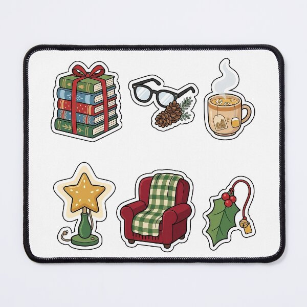 Item preview, Cozy Winter Reading Nook Sticker Pack - Book Lover Holiday Set designed and sold by SimpleP.