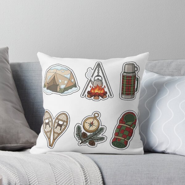 Item preview, Snowy Winter Camping Sticker Pack - Forest Outdoor Favorites designed and sold by SimpleP.