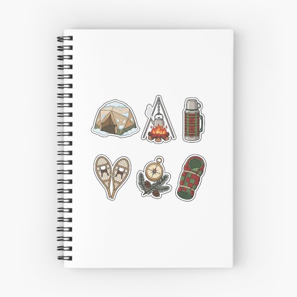 Item preview, Snowy Winter Camping Sticker Pack - Forest Outdoor Favorites designed and sold by SimpleP.