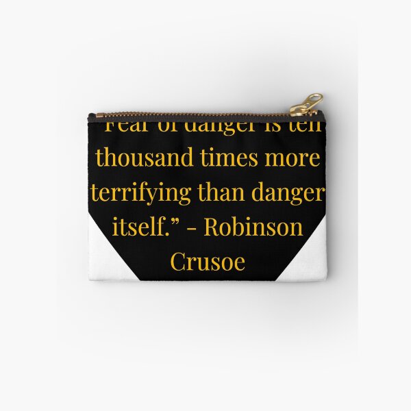 Item preview, Robinson Crusoe Quote – Robinson Crusoe Gold Text Black Heart designed and sold by TheIconSmith.