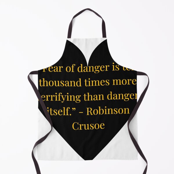 Item preview, Robinson Crusoe Quote – Robinson Crusoe Gold Text Black Heart designed and sold by TheIconSmith.