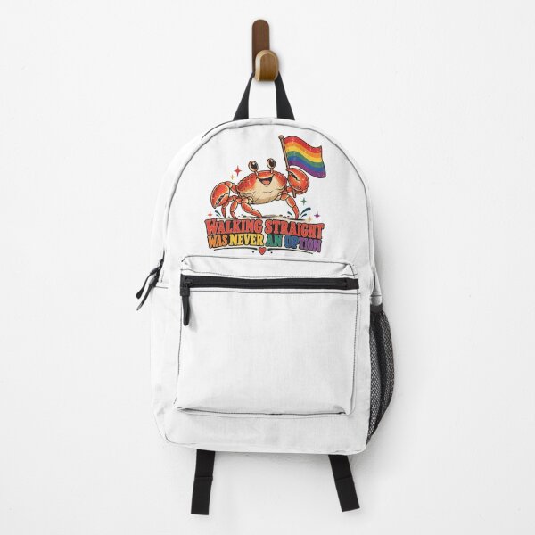 Item preview, Walking Straight Was Never an Option – Retro Pride Crab designed and sold by BigfeetLittlepaws.