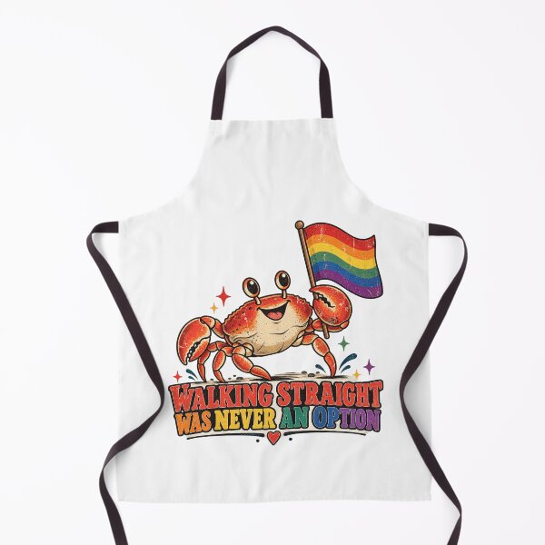 Item preview, Walking Straight Was Never an Option – Retro Pride Crab designed and sold by BigfeetLittlepaws.