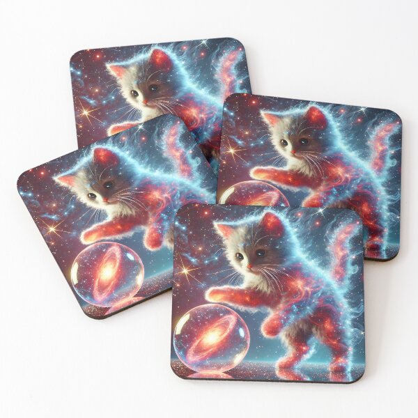 Item preview, Kitten Playing with the Universe, Ai Generated Art  designed and sold by ACC .