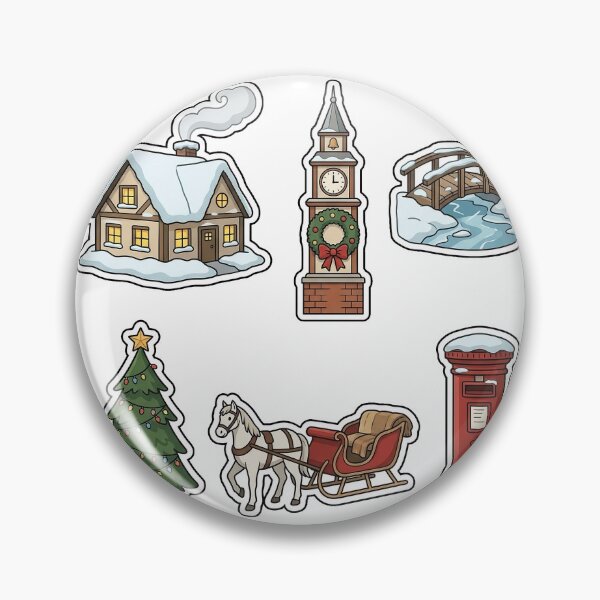 Item preview, Cozy Christmas Village Sticker Pack - Snowy Town Favorites Edition designed and sold by SimpleP.
