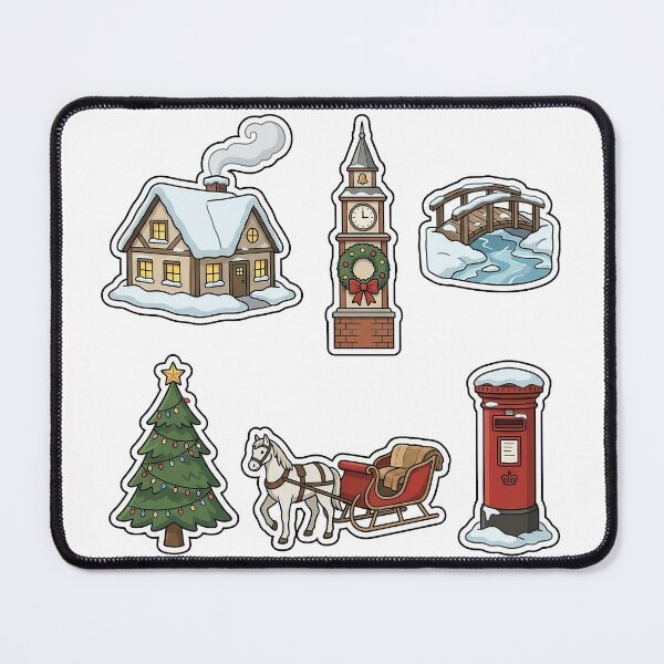 Item preview, Cozy Christmas Village Sticker Pack - Snowy Town Favorites Edition designed and sold by SimpleP.