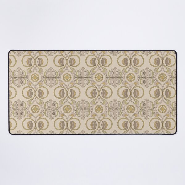 Item preview, Gustav Klimt Geometric Neutral Pattern Art Nouveau Gold Wallpaper Print designed and sold by Tamas Das.