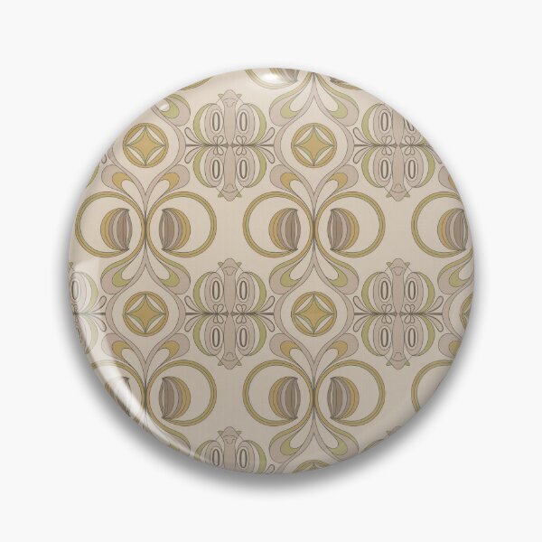 Item preview, Gustav Klimt Geometric Neutral Pattern Art Nouveau Gold Wallpaper Print designed and sold by Tamas Das.