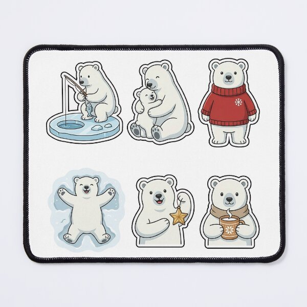 Item preview, Cute Polar Bear Winter Friends Sticker Pack - Arctic Holiday Collection designed and sold by SimpleP.