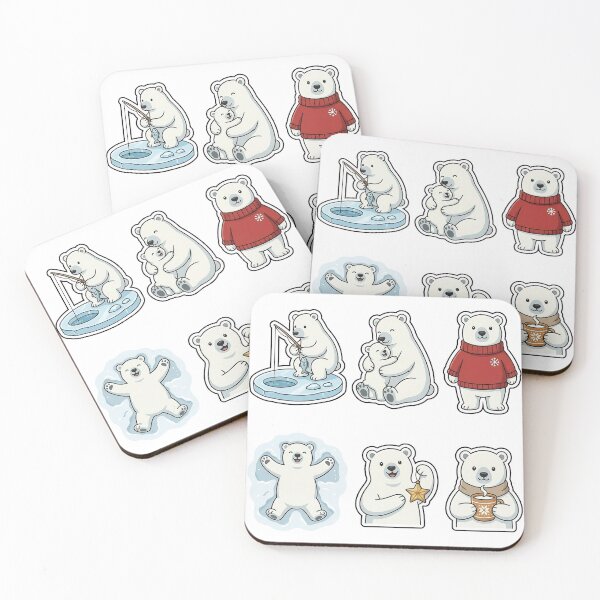 Item preview, Cute Polar Bear Winter Friends Sticker Pack - Arctic Holiday Collection designed and sold by SimpleP.