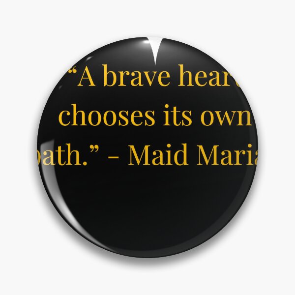 Item preview, Maid Marian Quote – Robin Hood tradition Gold Text Black Heart designed and sold by TheIconSmith.